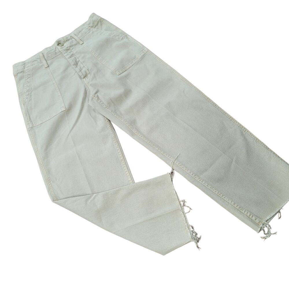 MOTHER The Patch Pocket Private Ankle Jeans Cargo Pants In Khaki Size 27 - Picture 2 of 11